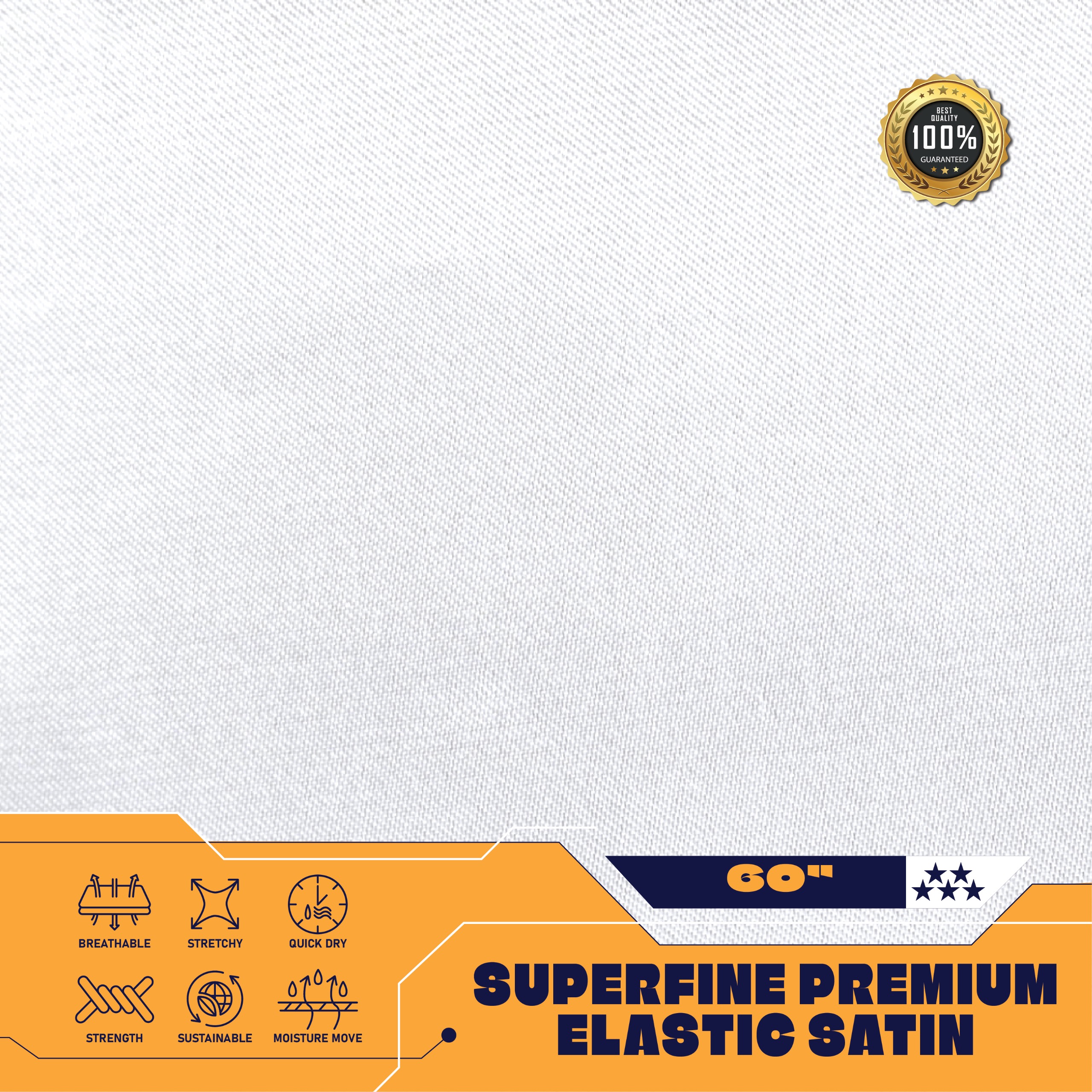 Superfine Premium Elastic Satin 60